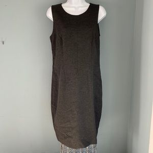 Pure Amici fitted sheath dress charcoal grey S NEW